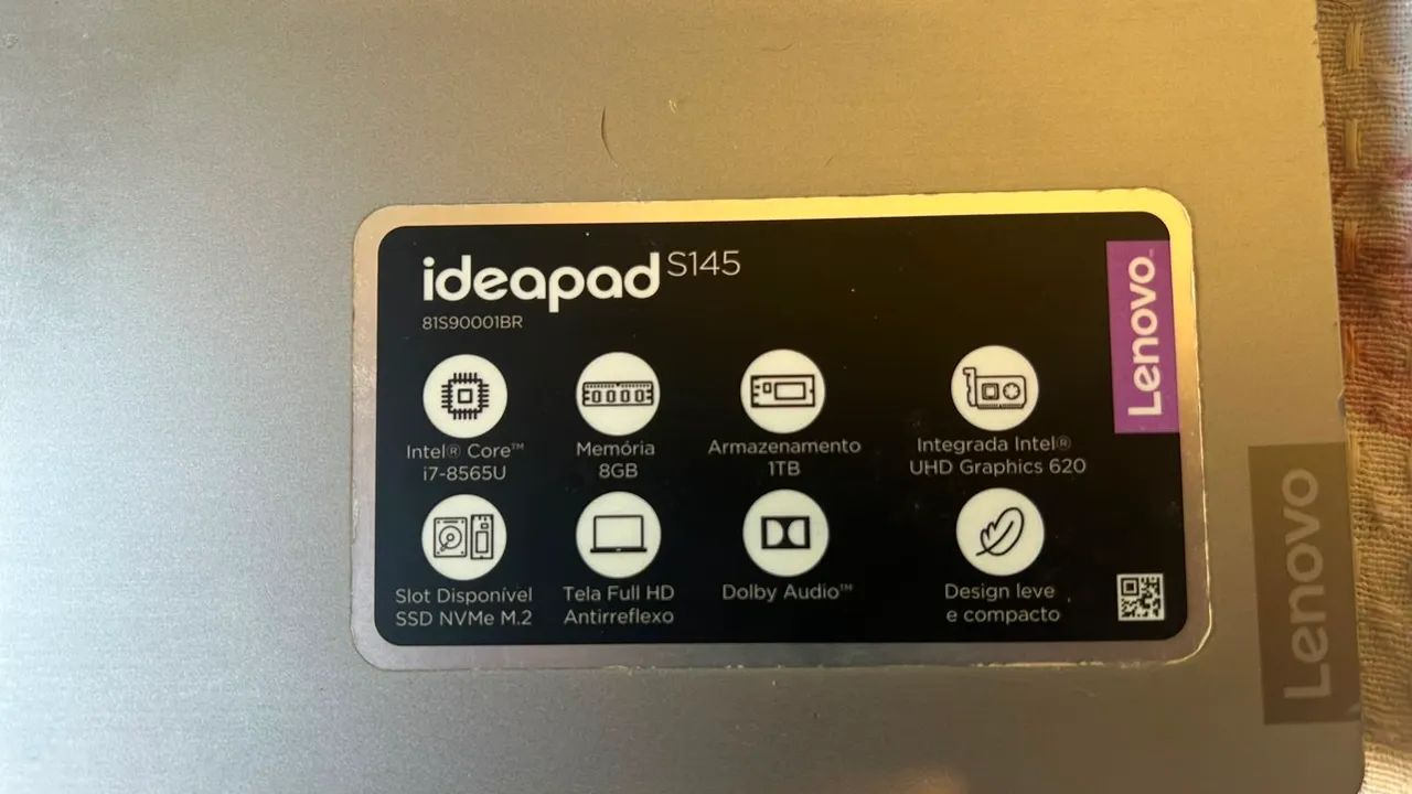 Notebook Lenovo IdeaPad S145 Intel Core i7 - Foto 3