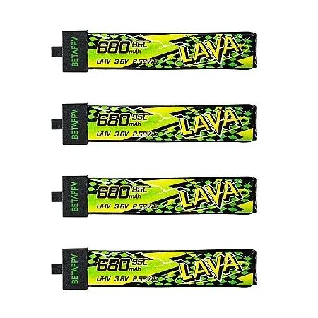 Pack 4 baterias lava hv 1S 680mah 95c 