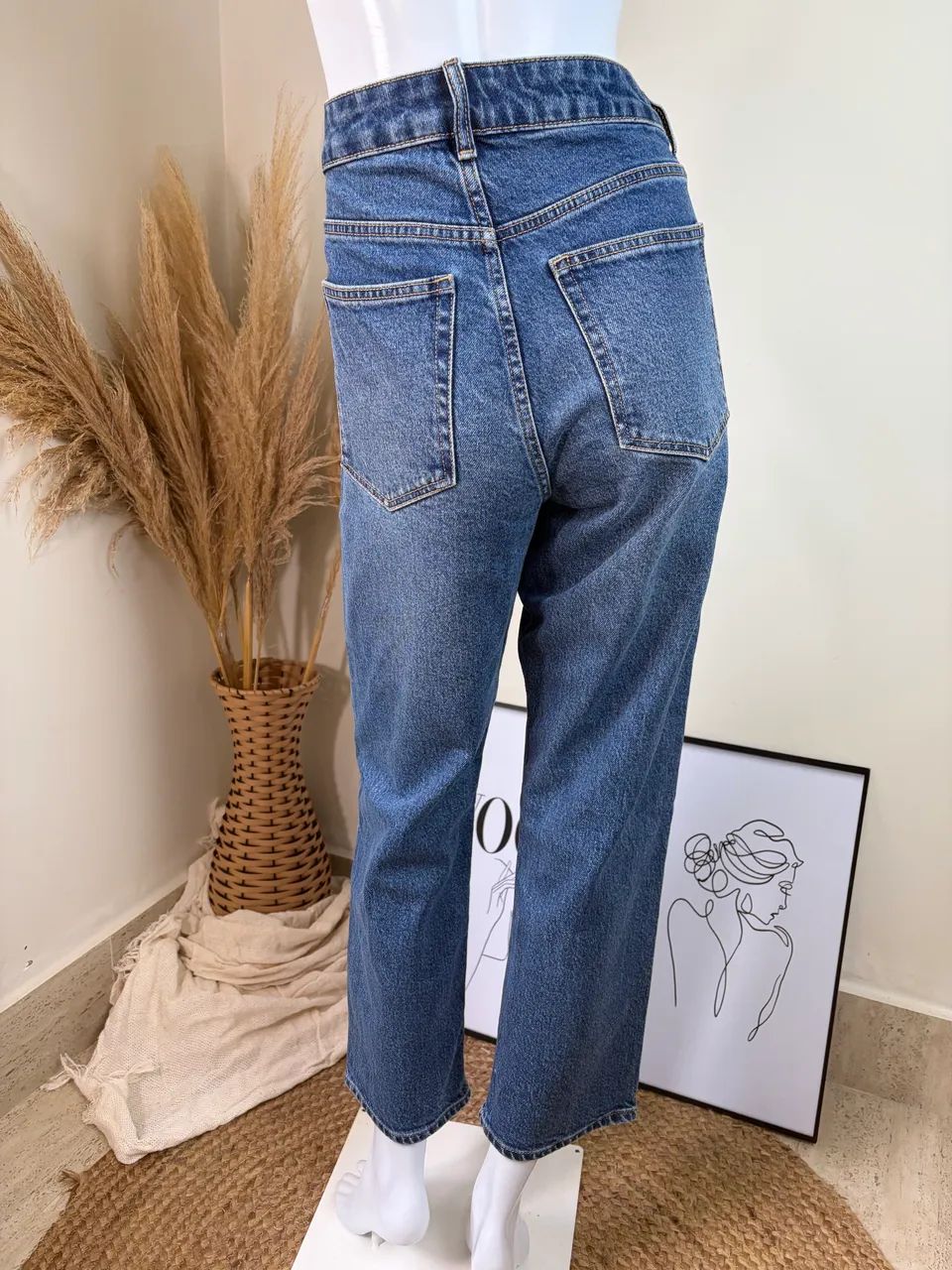 Calça jeans Mom h&m 40 - Foto 5