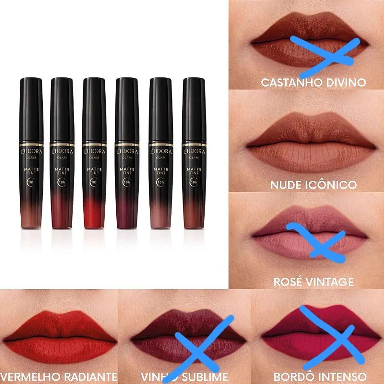 Batom Matte tint eudora 18horas de duração.  - Foto 2
