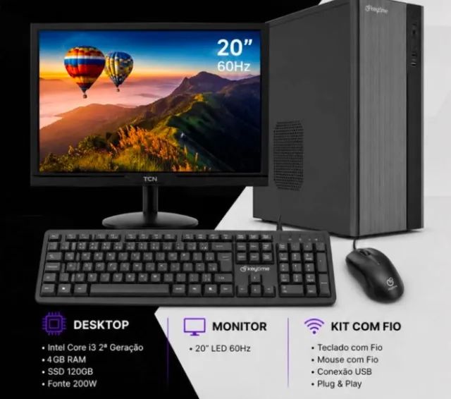 Computador Completo Core i3 Novo