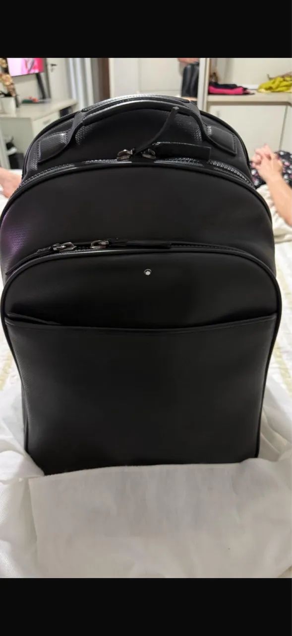 Mochila Mont blanc couro original - Grande