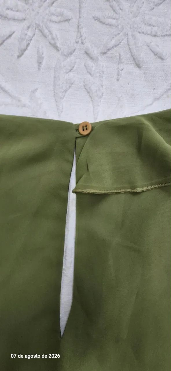 Blusa Seiki  crepe de seda - Foto 2