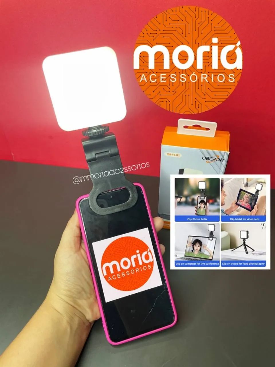 Selfie Ring Light Luz Para Celular Mini-iluminador Portátil - Foto 4