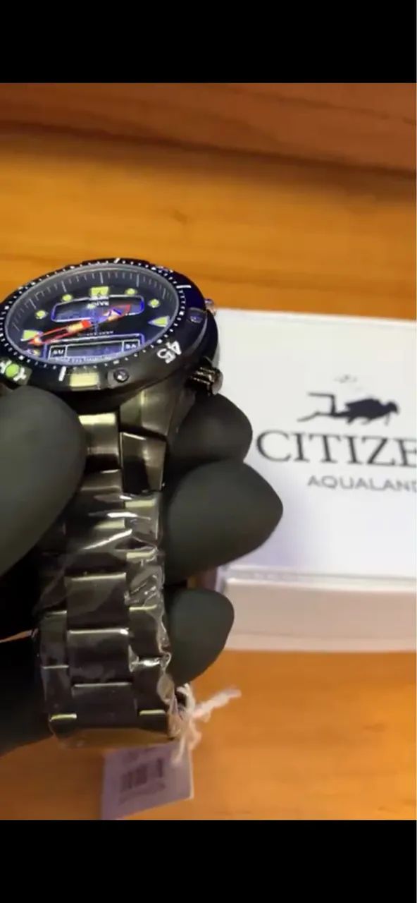 RELÓGIO DE PULSO CITIZEN TODO EM AÇO PRETO - Foto 5