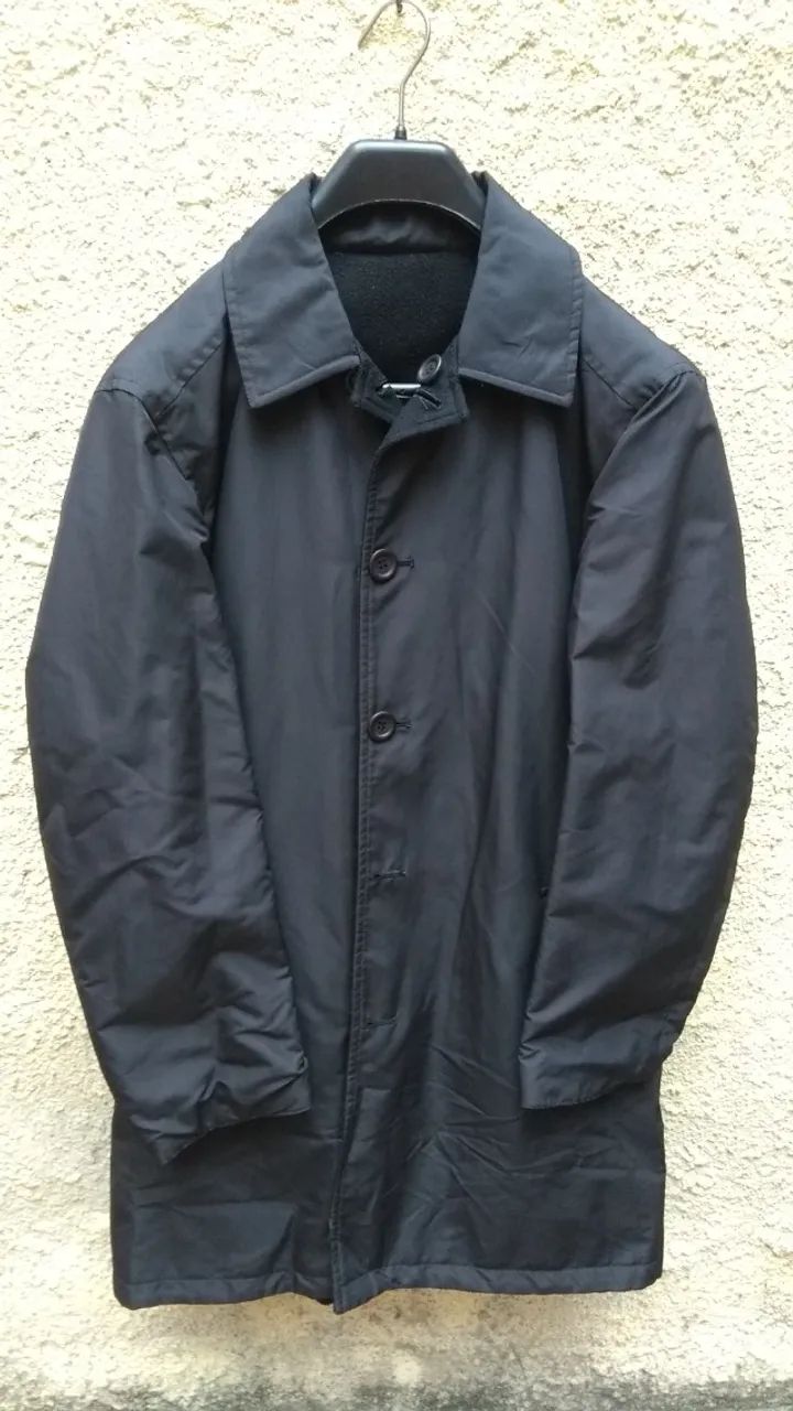Sobretudo masculino preto dupla face 