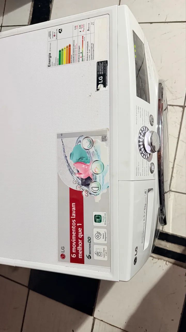 Lava e seca LG 8,5kg semi nova com Wi-Fi  - Foto 6