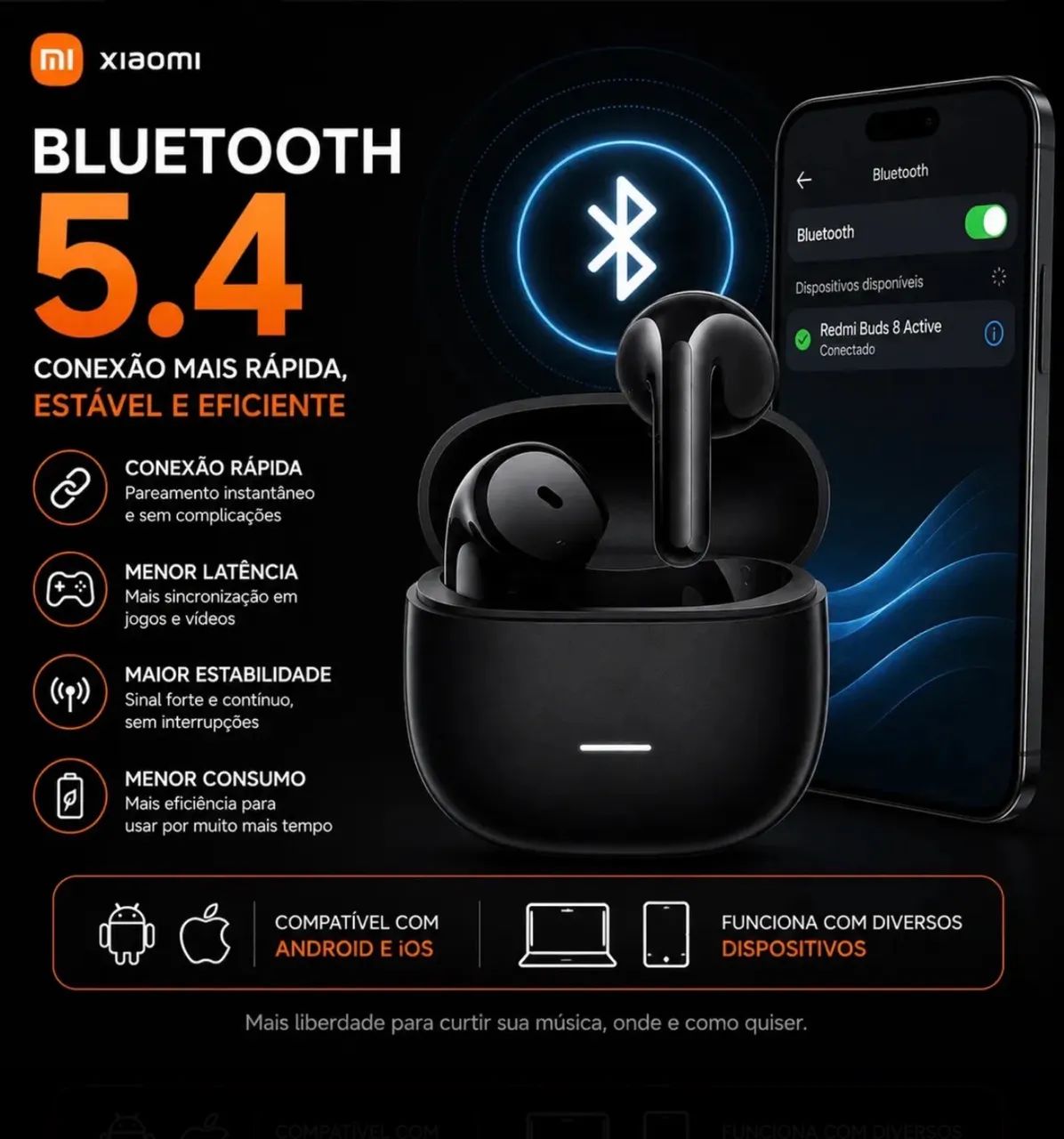 Fone Bluetooth  Xiaomi Redmi Buds 8 Active - Foto 3