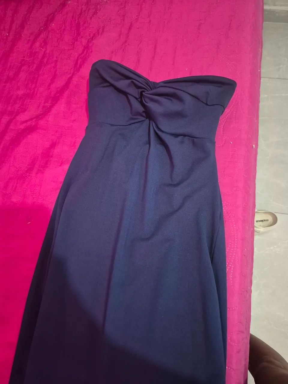 Vestido longo azul marinho 