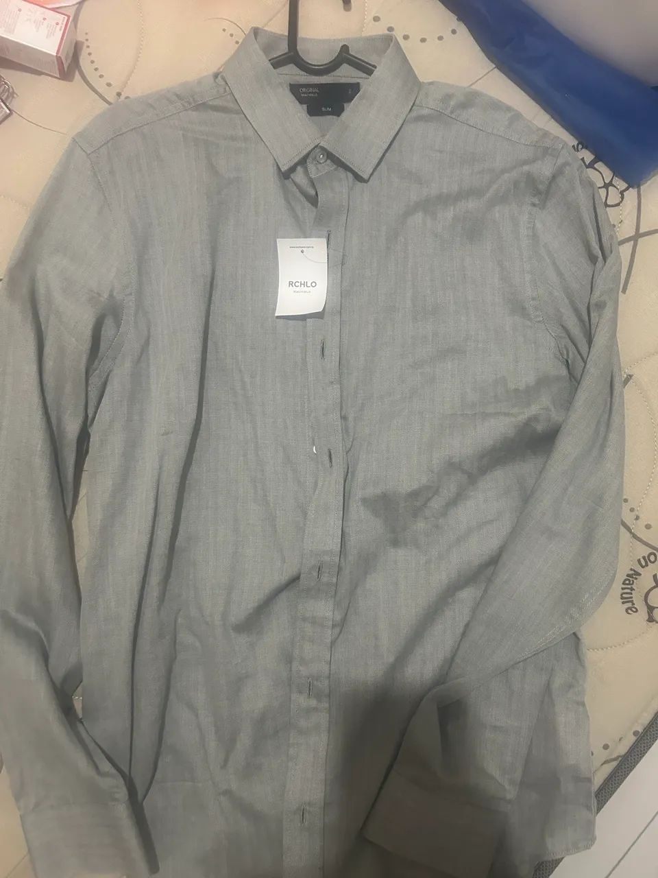 camisera manga longa, cinza. Nova. - Foto 2