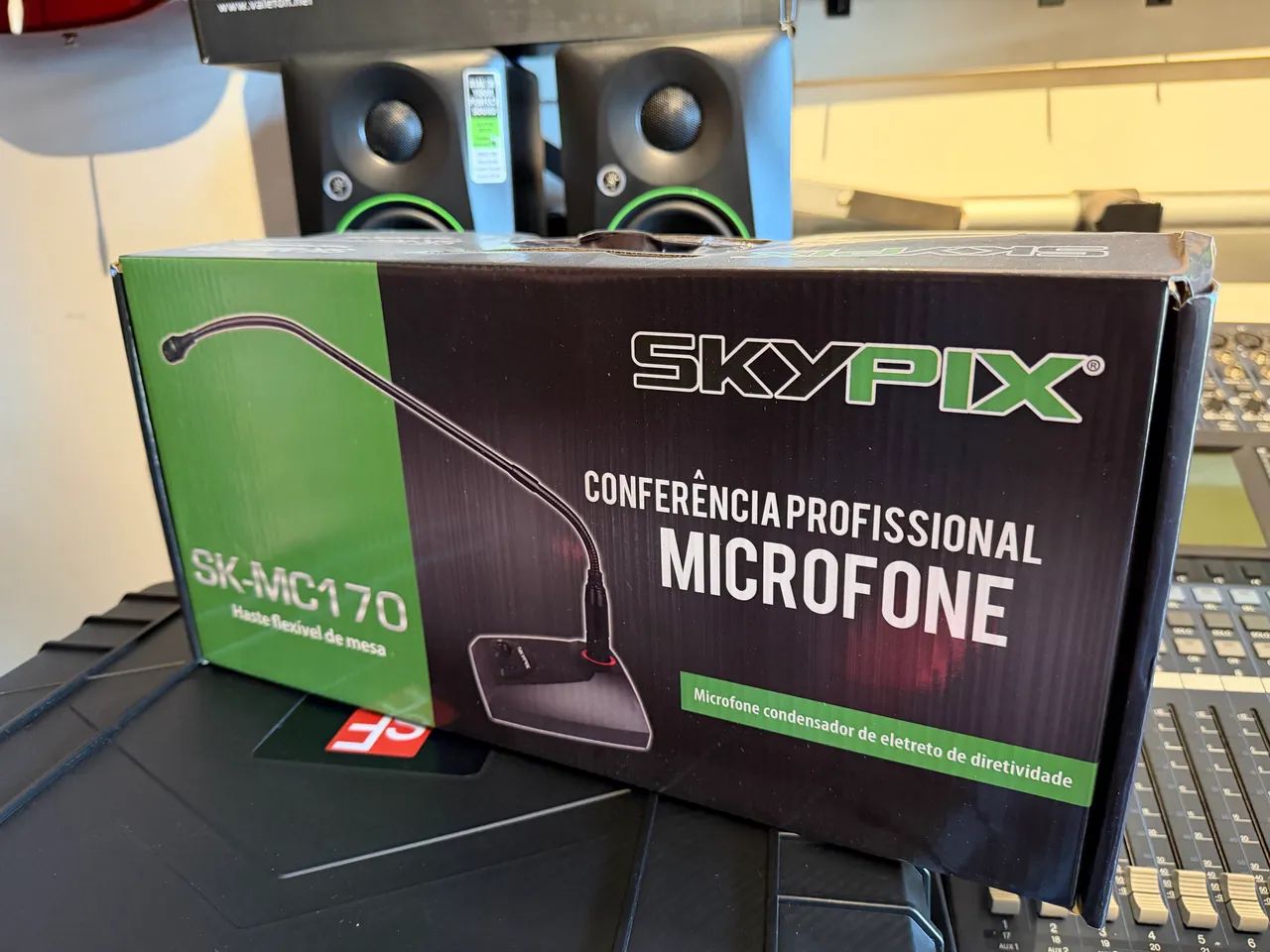 Microfone De Mesa Profissional Gooseneck Sk-mc170 Skypix Cor Preto - Foto 3
