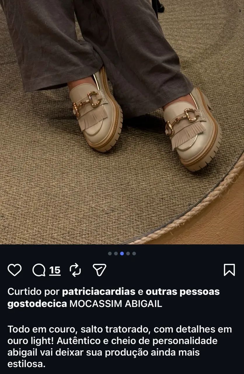 Mocassim Cica TAM 39 couro  - Foto 5