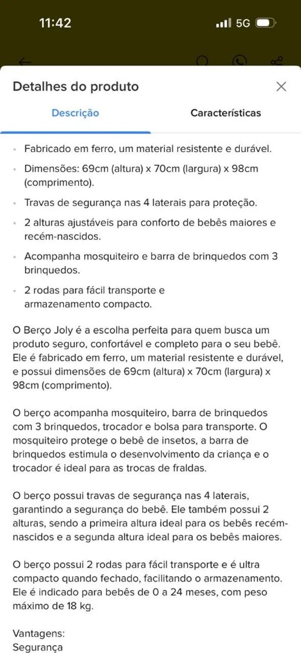 Berço portátil  - Foto 3