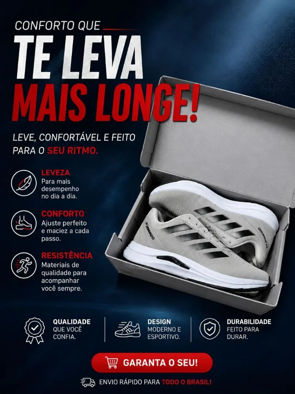 Tênis Damando Nº42 Cinza