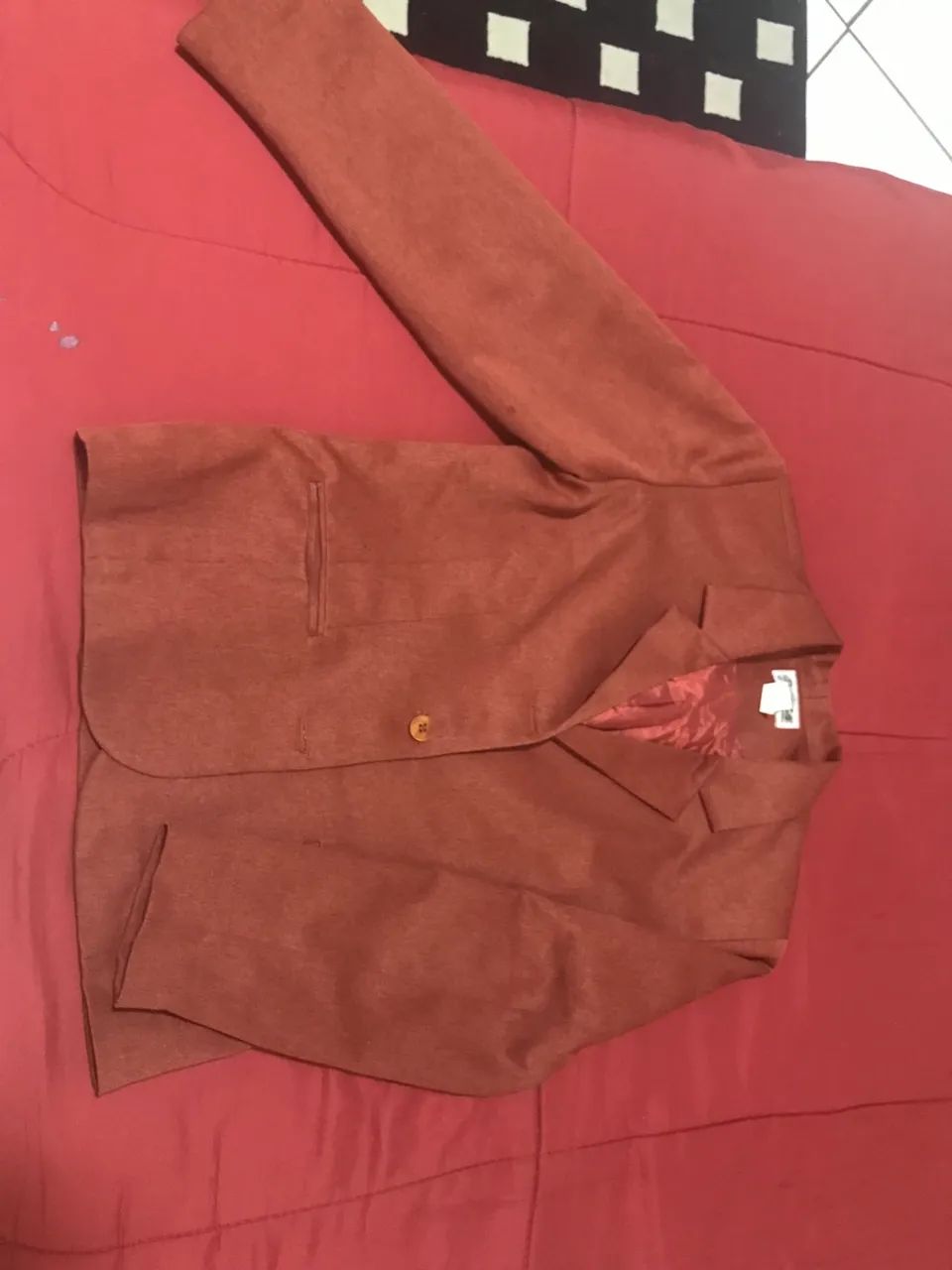 Blazer marrom/ forrado 
