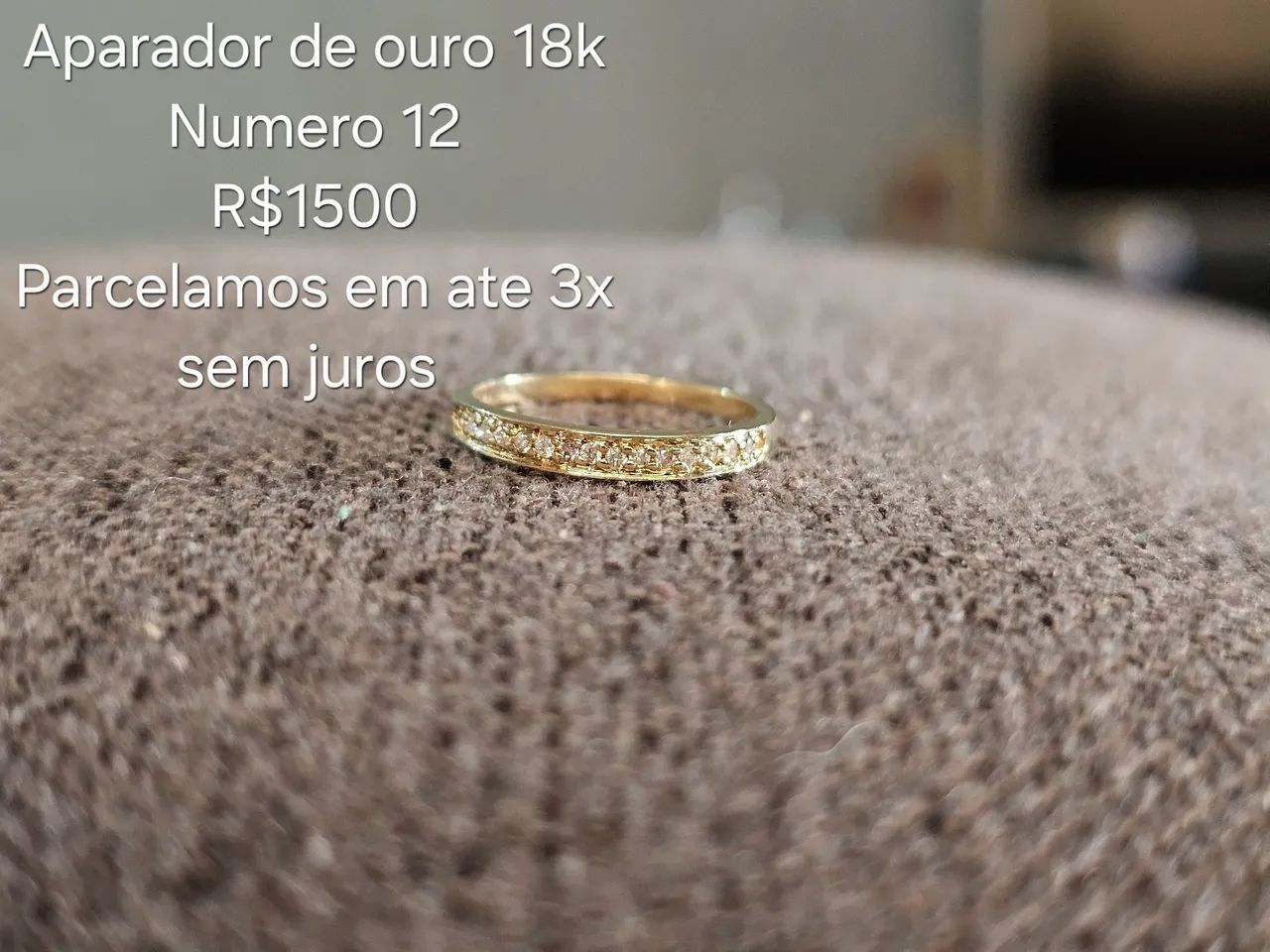 Anel de ouro, meia aliança - Foto 3