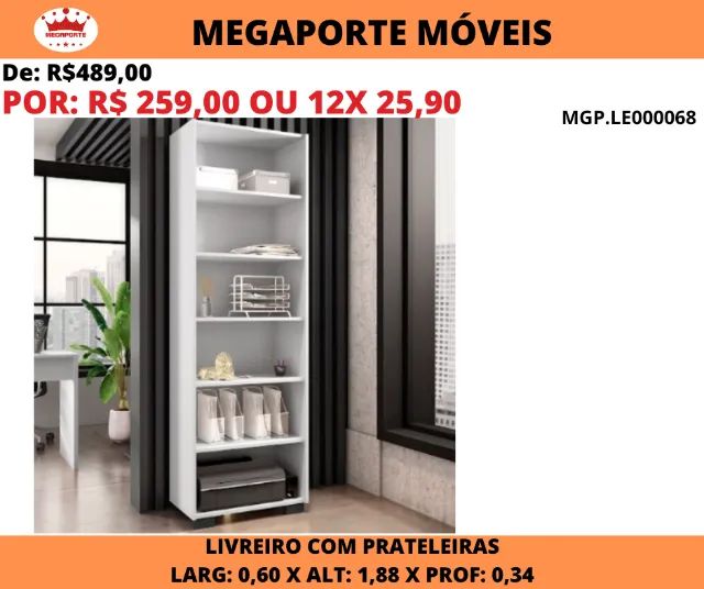 Livreiro Office com Prateleiras - Foto 3