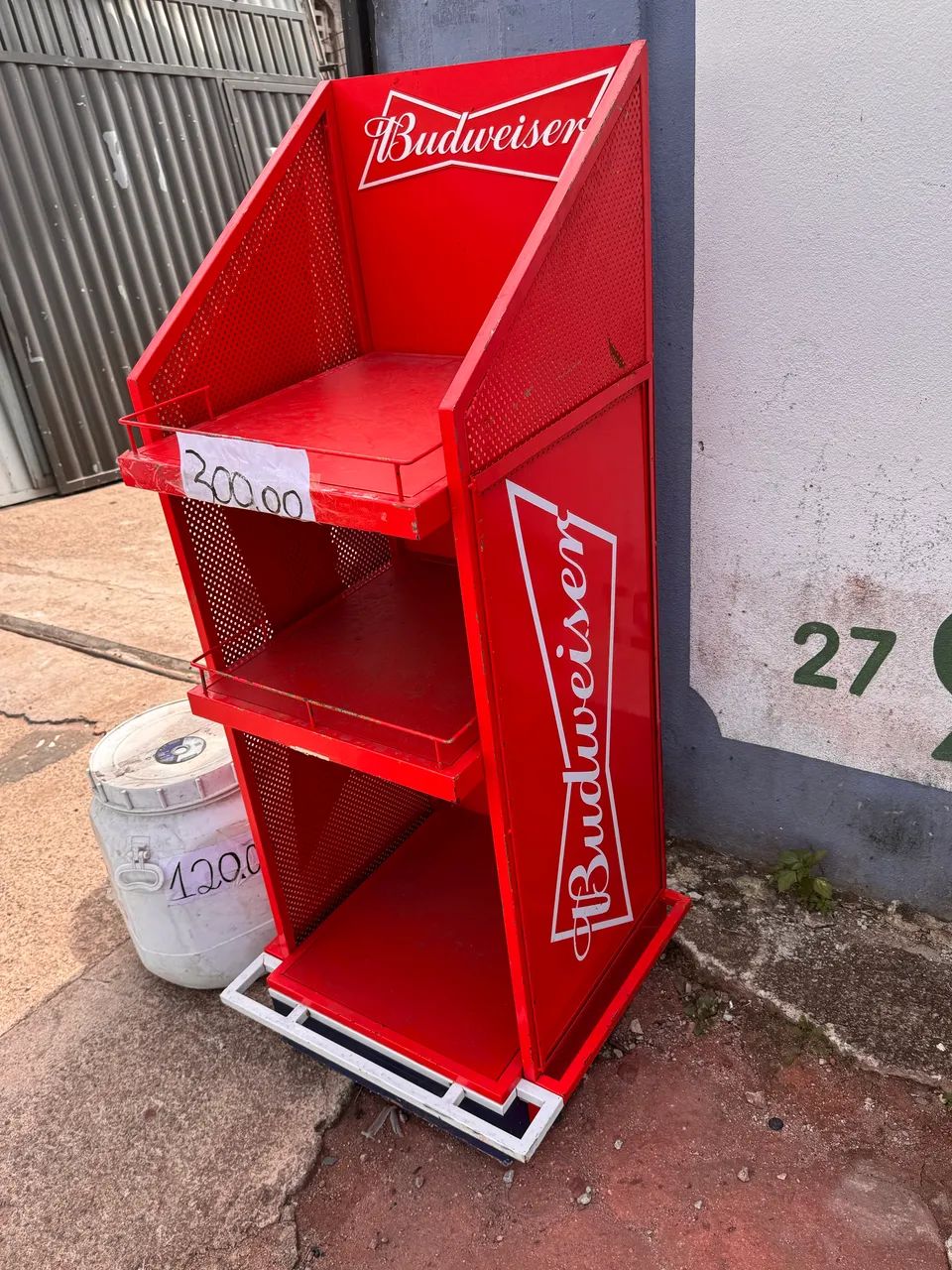 Expositor ferro  da Budweiser 