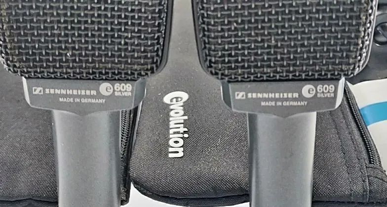 Par Microfones Sennheiser E609 Silver, Super Cardioide Vintage