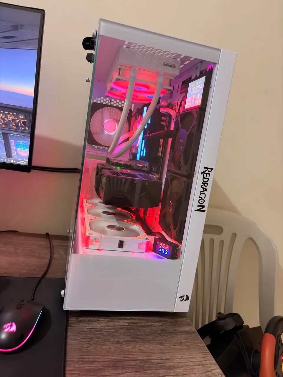 Gabinete Gamer Redragon Reflect Branco - Foto 3
