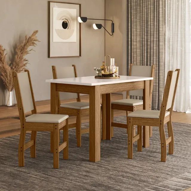 Conjunto Mesa de Jantar c/ 4 Cadeiras Bellagio  - Foto 2