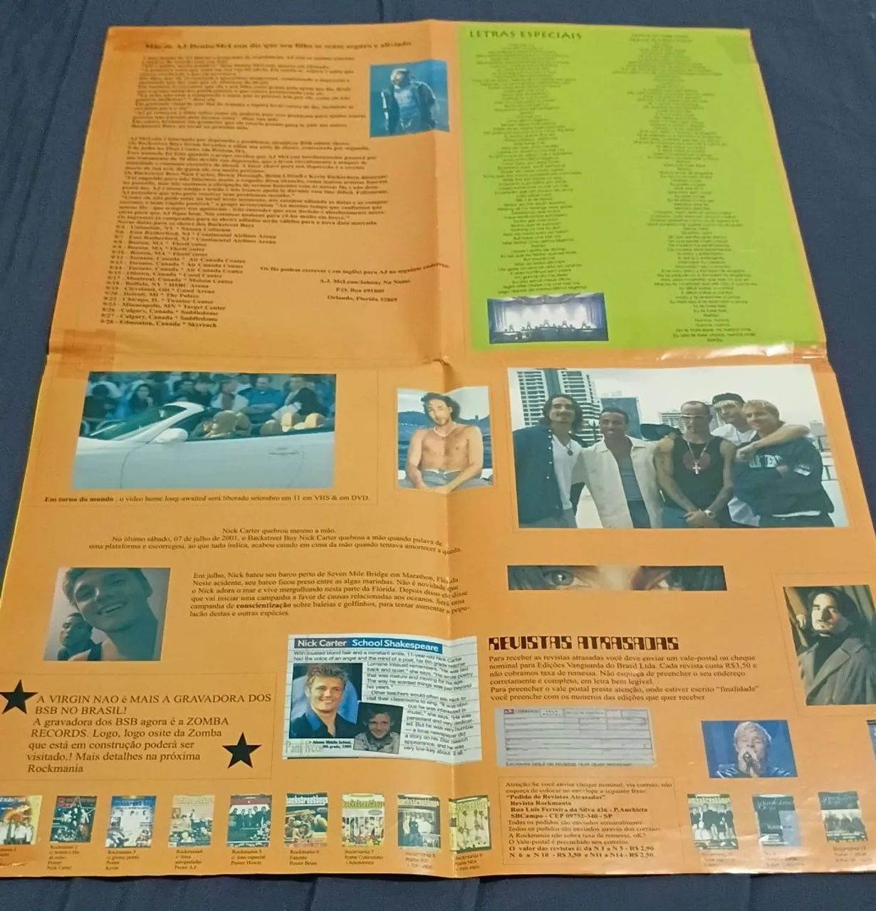 Revista Poster Rockmania Backstreet Boys  - Foto 3