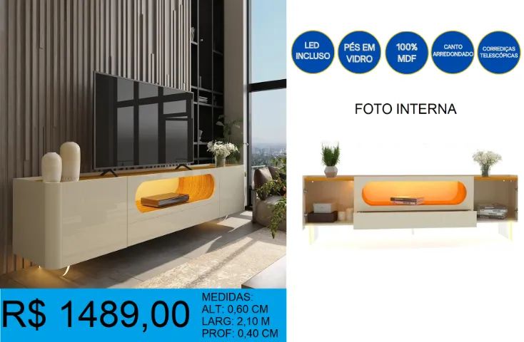 Rack - com led - compre hoje e receba em até 72 horas 