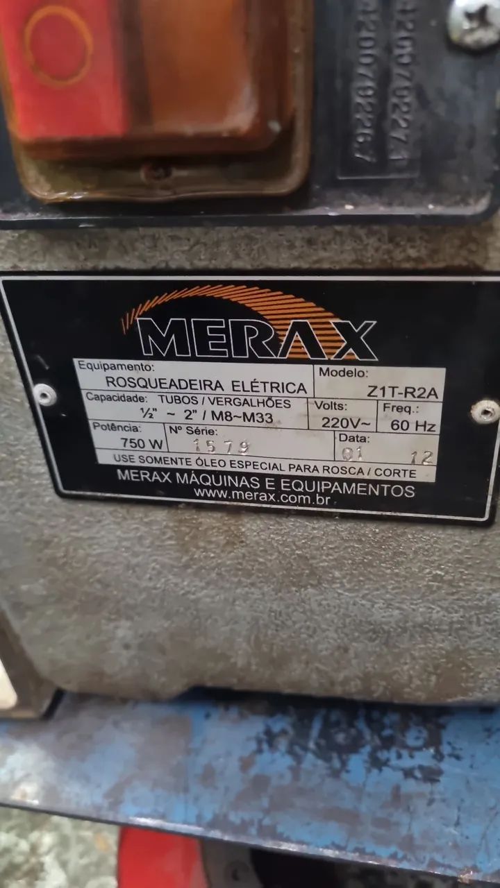 Rosqueadeira para tubos e vergalhões MERAX Z1T-R2 até 2 polegadas  - Foto 2