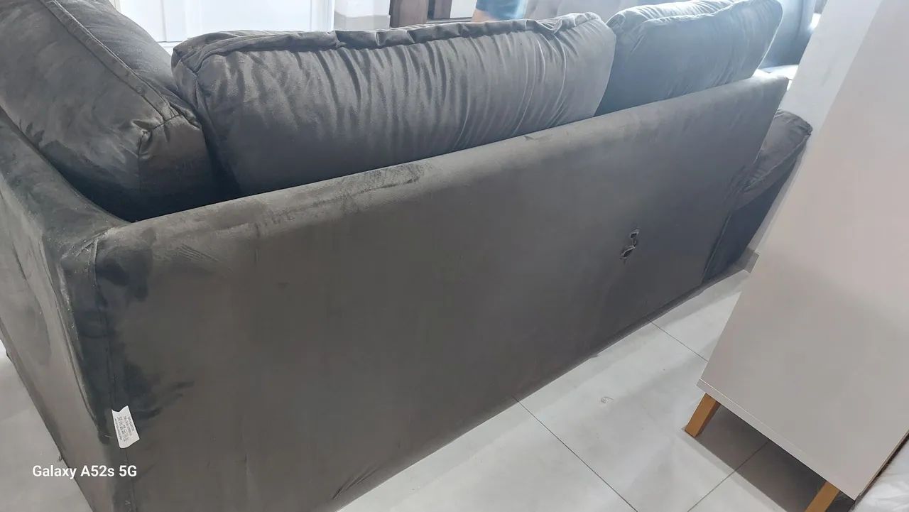 Sofa 2,12m largura veludo - Foto 2