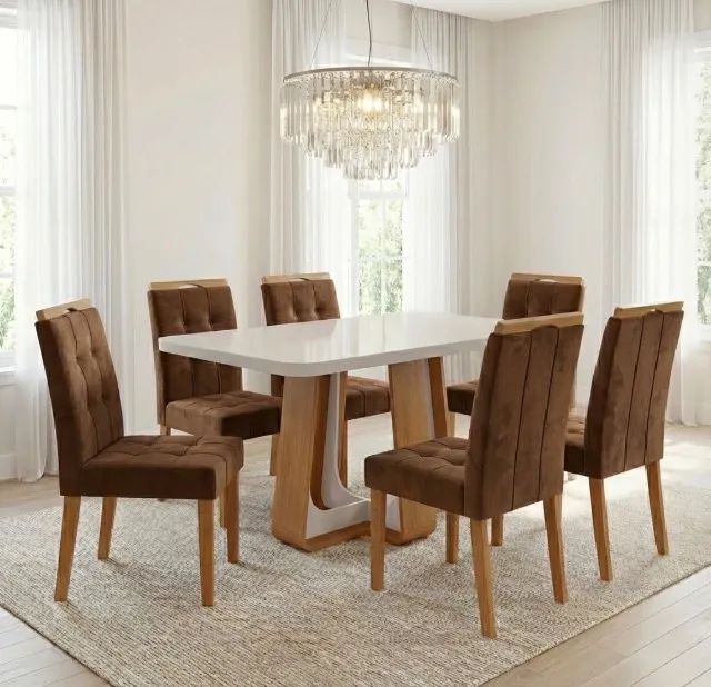 Conjunto de Jantar Vicenza Prime 6 Lugares