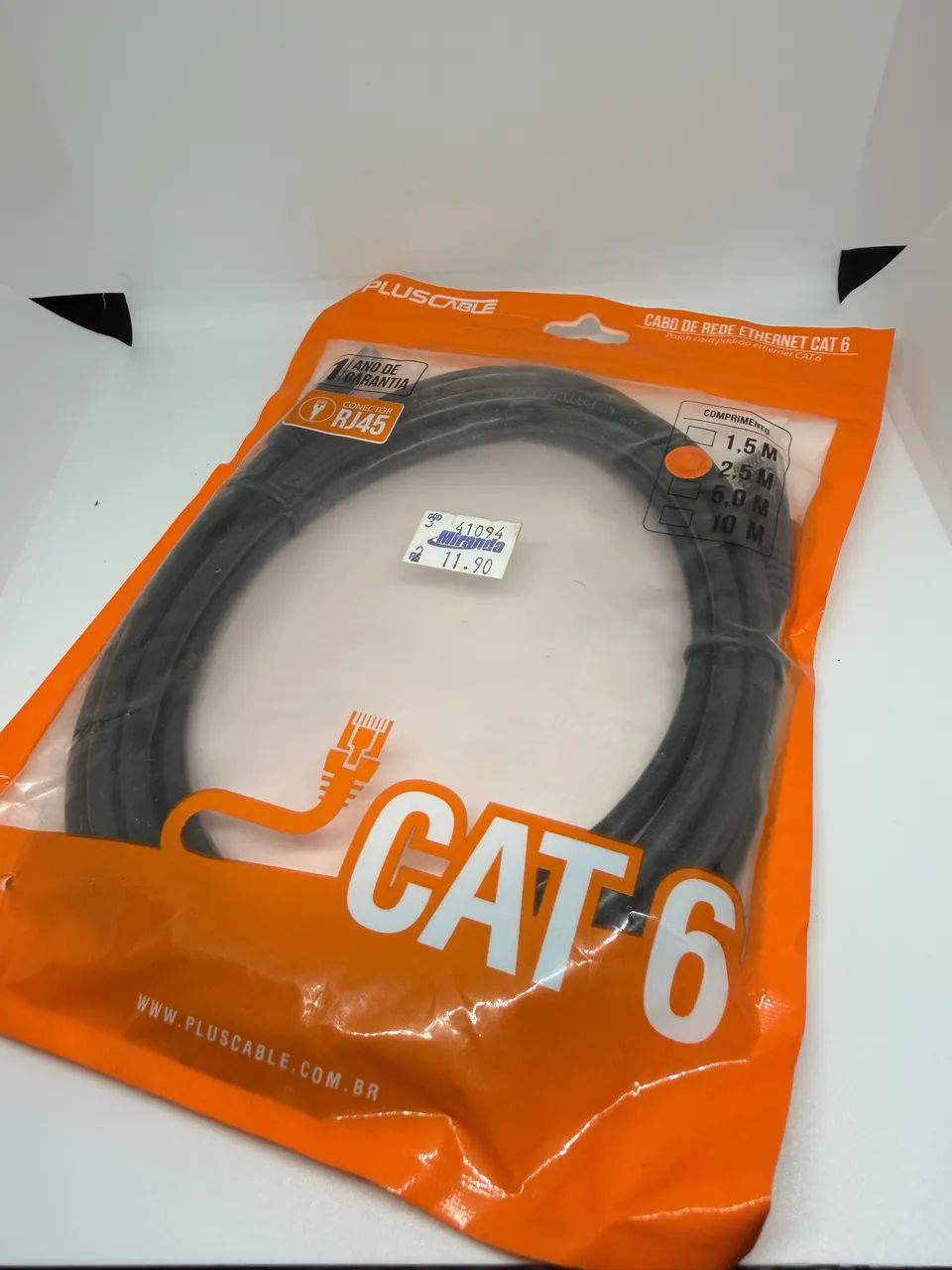 Cabo de rede ethernet ca6 2,4m
