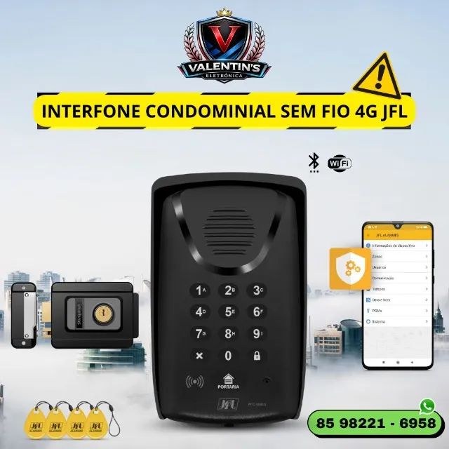 Interfone Condominial Profissional 4G e Wi-Fi Sem Fio