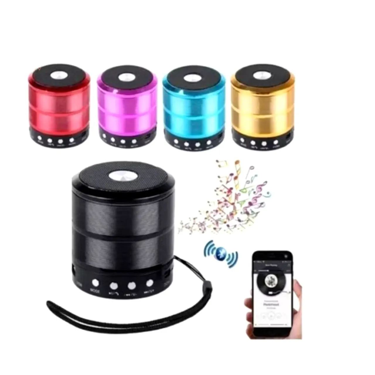 Kit com 5 Mini Caixinha de Som Bluetooth ws-877  - Foto 4
