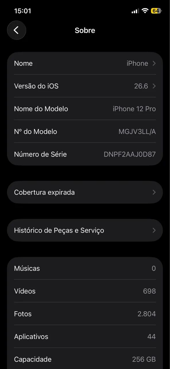 Estou vendendo um iPhone 12Pro único dono 
