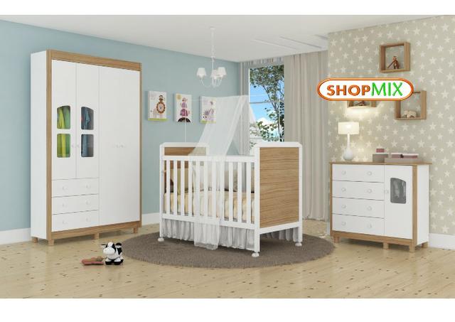 Quarto de Bebê - Armário, Cômoda e Berço - Lisi *NOVO* ShopMix