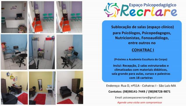 Sublocação de sala para atendimento clinico no Cohatrac