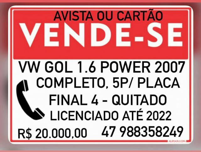 VENDO GOL G4 PAWER COMPLETO