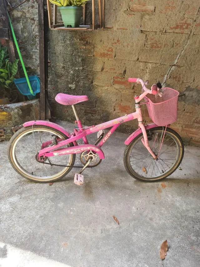 Bicicleta ARO 20 - Barbie - Branca - Caloi - Ri Happy