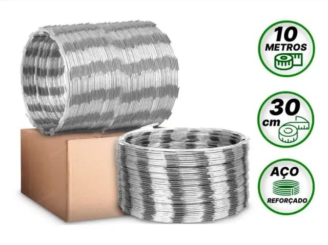 concertina clipada 30cm abre 06 metros