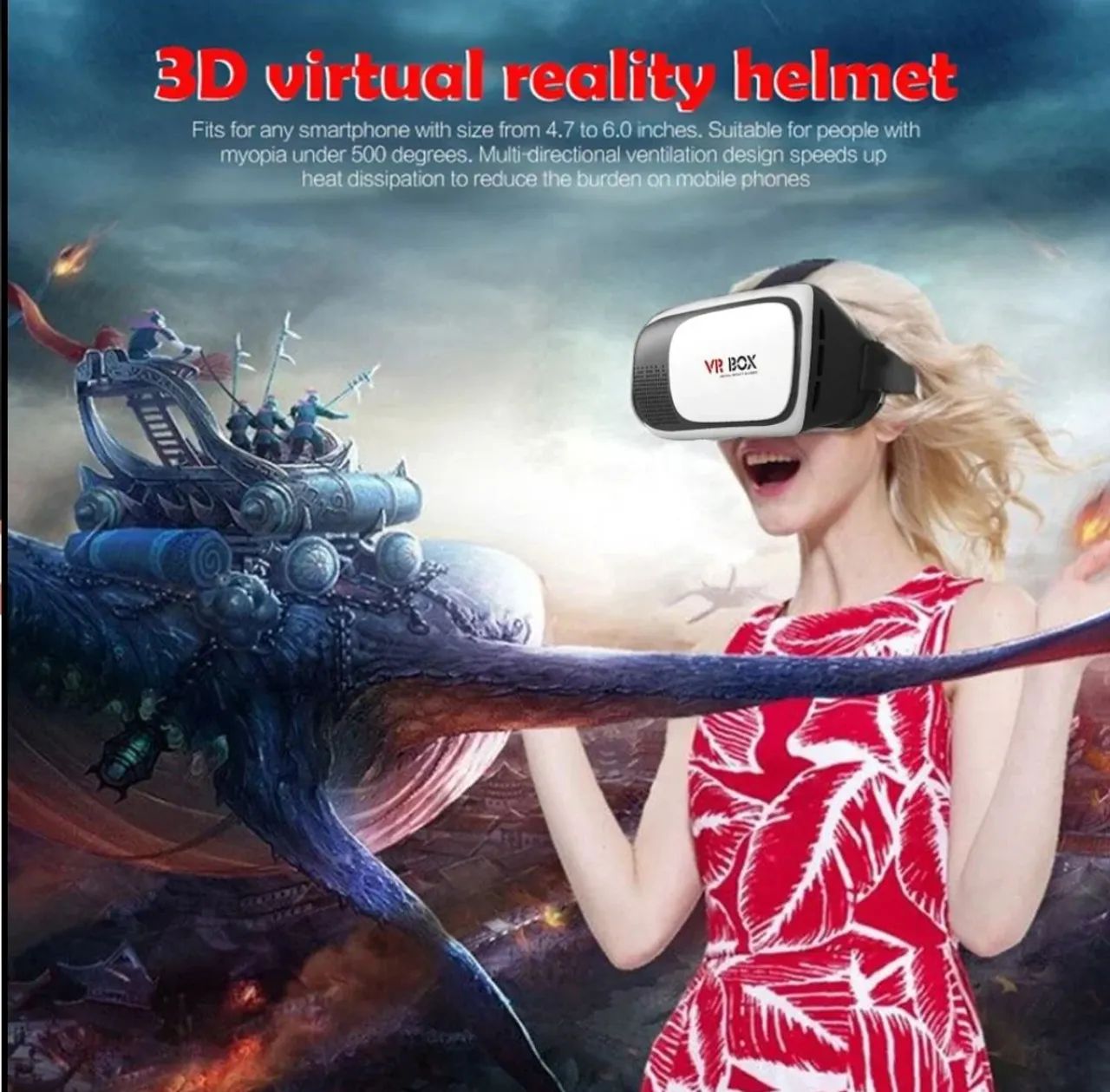 Óculos de Realidade Virtual VR BOX - 720° - Foto 6