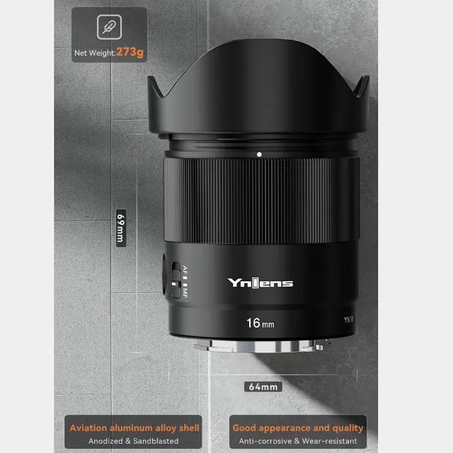 Yongnuo YN16mm F1.8S | Lente Grande Angular | Montagem Sony E - Foto 6