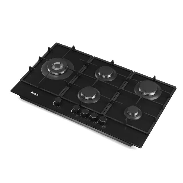 COOKTOP INVITA A GAS 5 BOCAS TRIPLA CHAMA BLACK 90 CM BIVOLT I-CKG-5Q-90-BL-3TNA - Foto 3