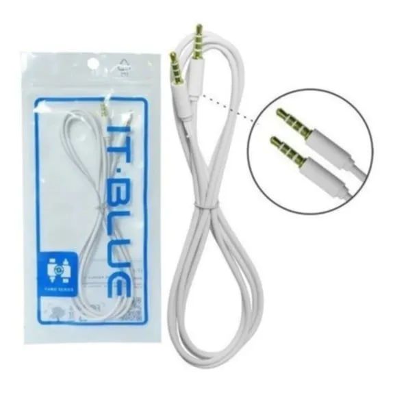 Cabo Áudio P3 x P3 1,5 Metros ITBlue/Yara