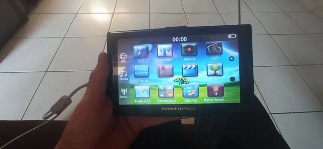 GPS com tv digital 7 Pol. Entrada cartão pra vídeo e música.av in