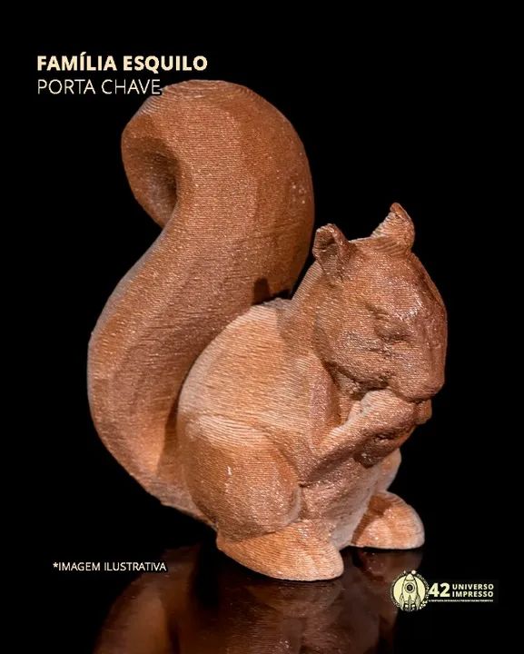 Família Esquilo - Porta Chave - Foto 4