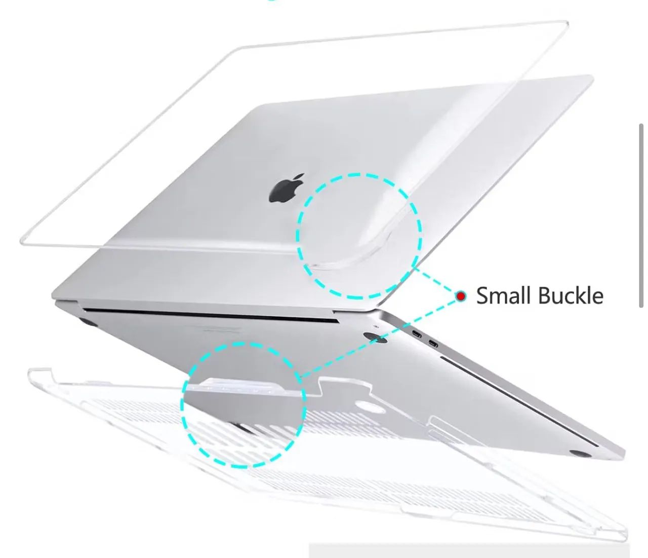 5in1 Transparente Case For Macbook Air M3 A3113 A3114 Air 15 M2 - Foto 2