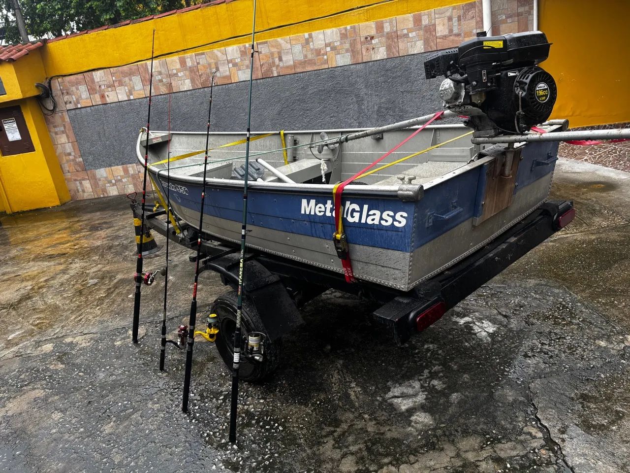 Barco de alumínio com motor 6,5 hp - Foto 6