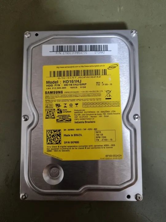 Hd Samsumg 160 Gb Modelo Hd 161hj