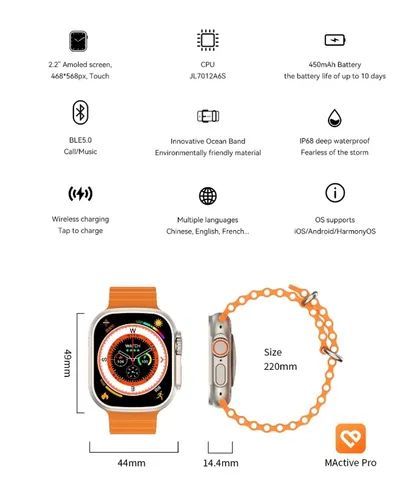 Smartwatch Ultra 9 Max Series da Microwear: O Toque Final em Tecnologia e Estilo - Foto 6