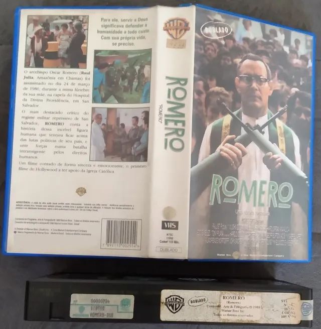 VHS Dublado Romero - Raul Julia